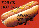 Toby's Hot Dog Award