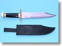 Marine Bowie Knife with Leather Sheath