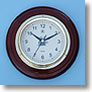 Brass Wall Clock on Cherry Wood Base