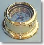 Stanley London Round Gimbaled Brass Desk Compass