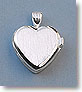 Heart Design Sterling Silver Compass Locket